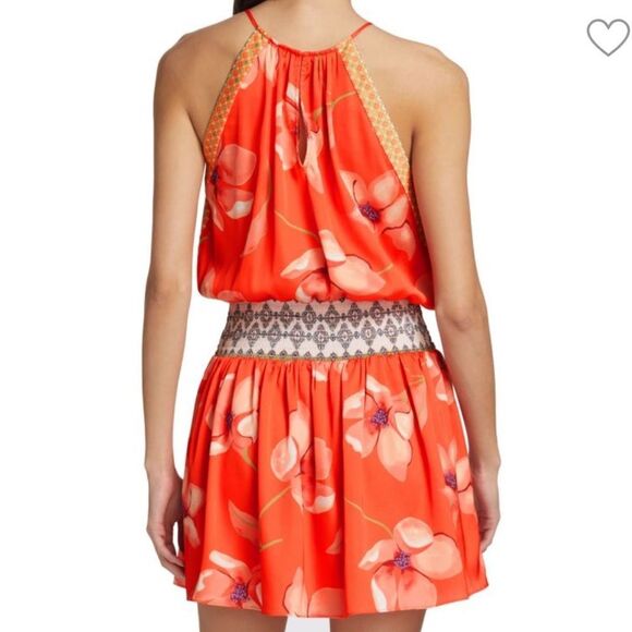 RAMY BROOK Rafi Floral Halter Mini Dress size small - Picture 3 of 6